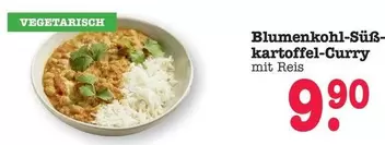 Blumenkohl-Süßkartoffel-Curry mit Reis