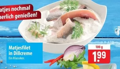 Matjesfilet in Dillcreme