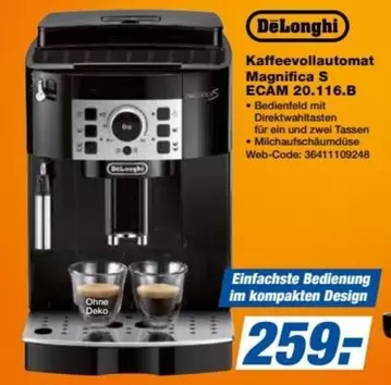 Delonghi - Kaffeevollautomat Magnifica S ECAM 20.116.B