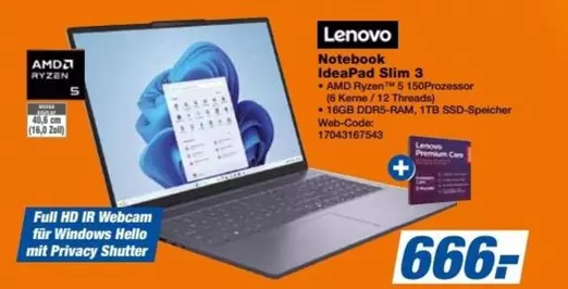 Lenovo - Notebook IdeaPad Slim 3