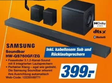 Samsung - Soundbar HW-QS760GF/ZG