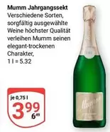 Mumm - Jahrgangssekt