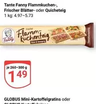 Tante Fanny Flammkuchen-, Frischer Blätter- oder Quicheteig