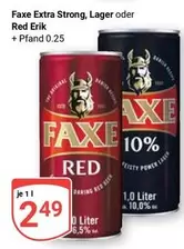 Axe - Faxe Extra Strong, Lager oder Red Erik