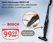 Bosch - Hand-/Akkusauger BBHF214B