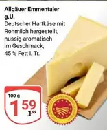 Allgäuer Emmentaler g.U. Deutscher Hartkäse