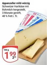 Appenzeller mild-würziger Schweizer Hartkäse