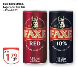 Faxe Extra Strong, Lager oder Red Erik