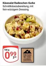 Hand - Käsesalat Radieschen-Gurke