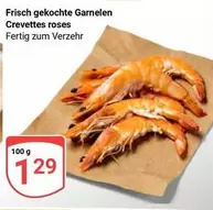 Frisch gekochte Garnelen