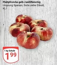 Plattpfirsiche gelb-/weißfleischig
