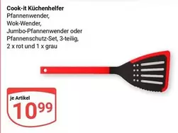 Küchenhelfer Pfannenwender, Wok-Wender, Jumbo-Pfannenwender oder Pfannenschutz-Set, 3-teilig