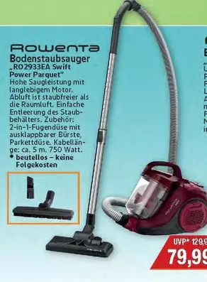 Rowenta - Bodenstaubsauger "RO2933EA Swift Power Parquet"