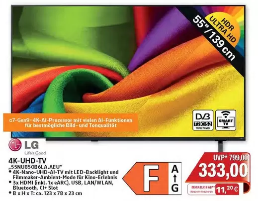 LG - 4K-UHD-TV 55NU85086LA_AEU