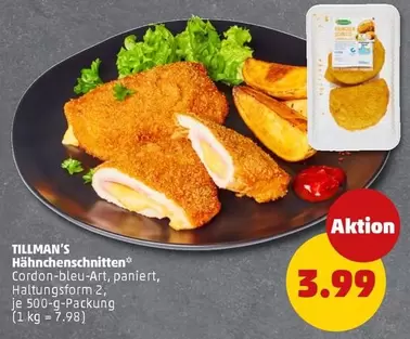 Hähnchenschnitten Cordon-bleu-Art