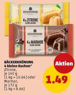 4 kleine Kuchen