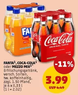 Coca Cola - FANTA, COCA-COLA oder MEZZO MIX