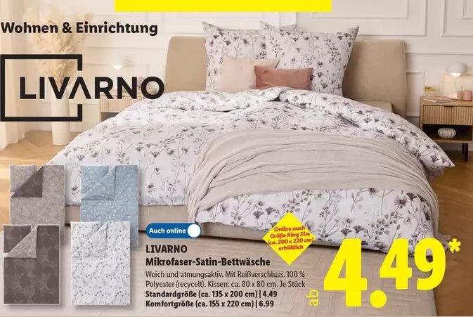 Mikrofaser-Satin-Bettwäsche