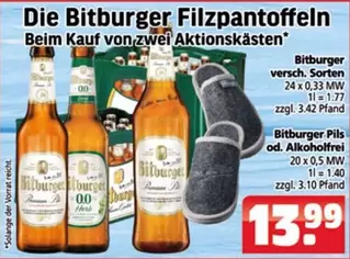 Bitburger - Filzpantoffeln