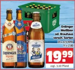 Erdinger - Weißbier od. Brauhaus versch. Sorten