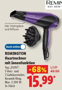 Remington - Haartrockner mit Ionenfunktion Typ D3197