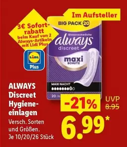 Always - Hygiene-einlagen Maxi Nacht