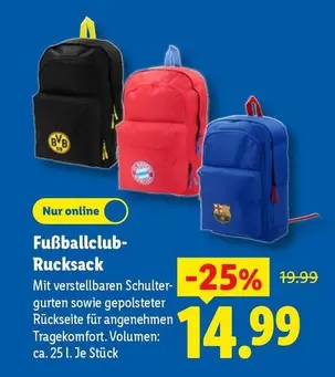 Fußballclub-Rucksack