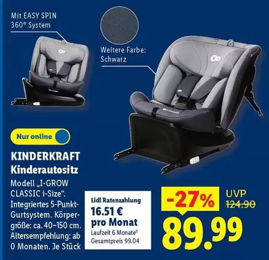 Easy - Kinderautositz Modell "I-GROW CLASSIC I-SIZE"