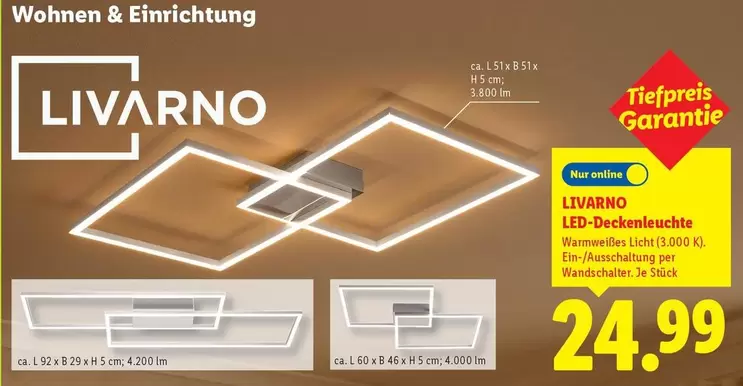 LED-Deckenleuchte Warmweiß Licht