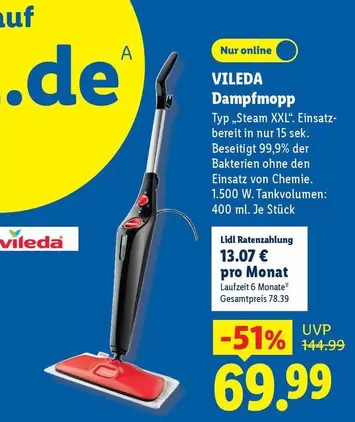 Vileda - Dampfmopp