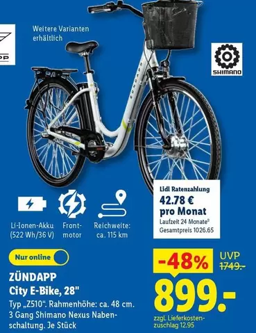 Shimano - City E-Bike, 28"