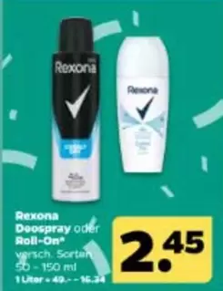 Rexona - Deospray oder Roll-On