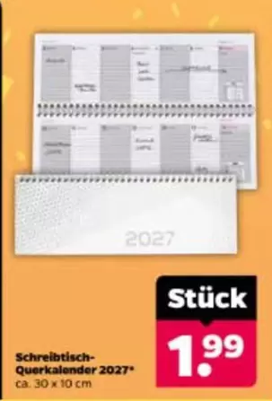 Schreibtisch-Querkalender 2027