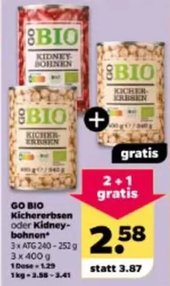 Bio - Kichererbsen oder Kidney-Bohnen