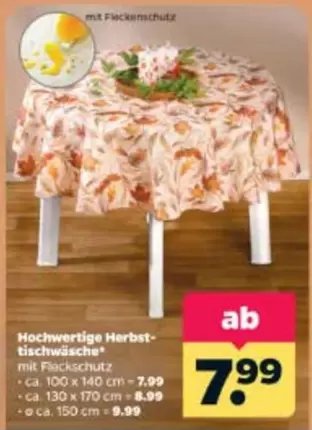 Hochwertige Herbst-Tischwäsche mit Fleckschutz