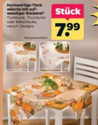 Hochwertige Tischwäsche mit aufwendiger Stickerei