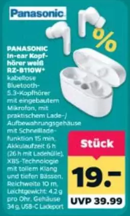 Panasonic - In-ear Kopfhörer RZ-B110W