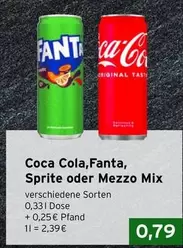 Coca Cola - , Fanta, Sprite oder Mezzo Mix