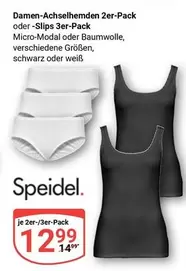 Damen-Achselhemden 2er-Pack oder Slips 3er-Pack