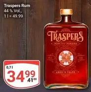 Trsapers Rum 44 % Vol., 1 l = 49.99