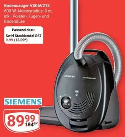 Siemens - Bodensauger VS06V212