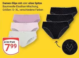 Damen-Slips mit oder ohne Spitze