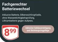 Fachgerechter Batteriewechsel