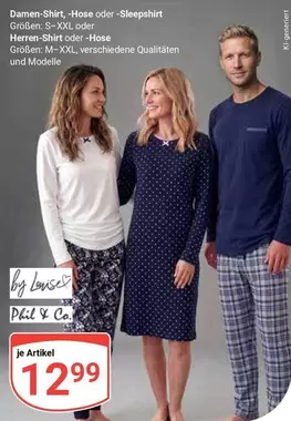 Damen-Shirt, Hose oder Sleepshirt / Herren-Shirt oder Hose