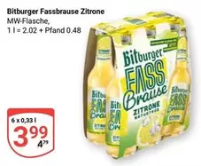 Bitburger - Fassbrause Zitrone