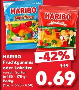 Haribo - Fruchtgummis oder Lakritz