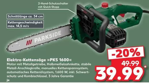 Elektro-Kettensäge "PKS 1600"