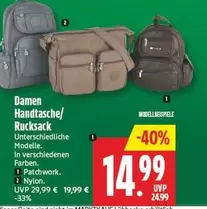 Nylon - Damen Handtasche/Rucksack
