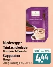 Niederegger Trinkschokolade Marzipan, Toffee oder Cappuccino Nougat