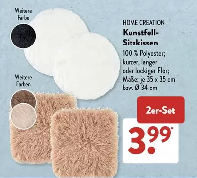 Kunstfell-Sitzkissen